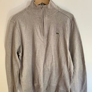 Lacoste grey long sleeve sweater